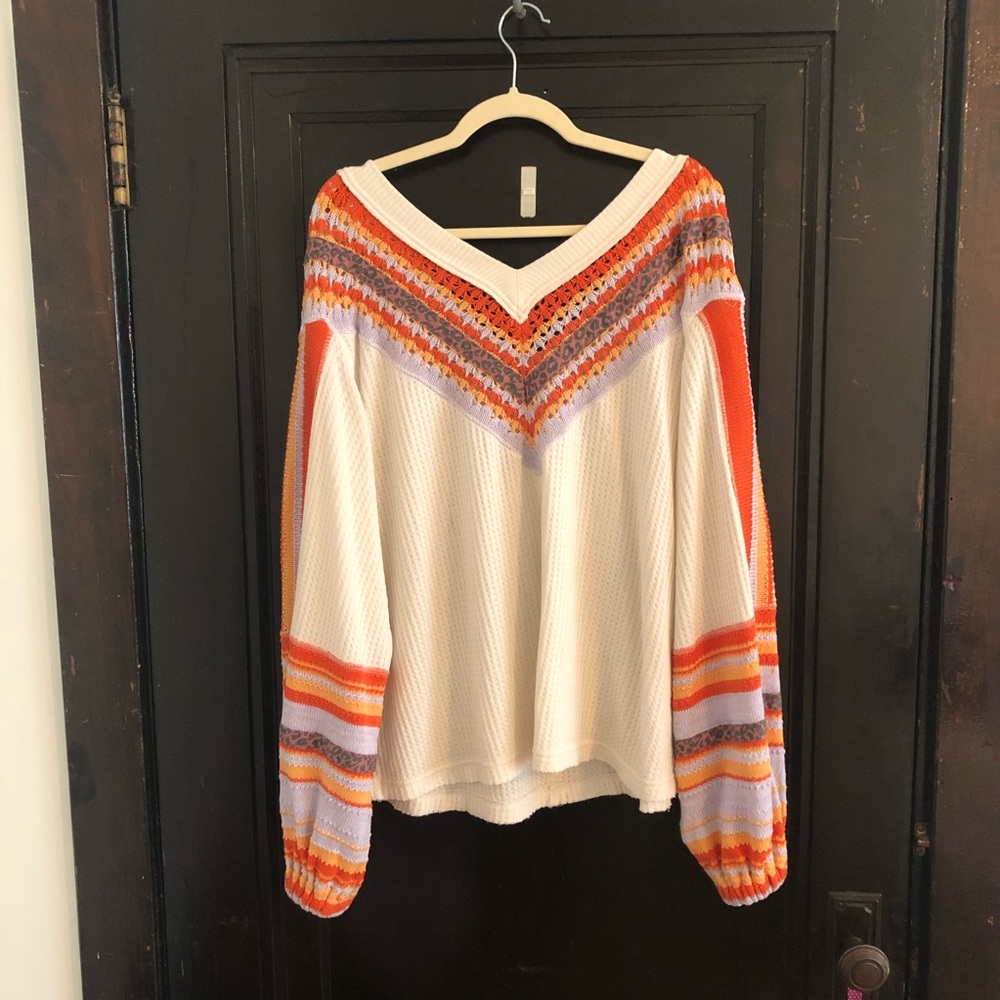 Free People Knit Waffle Sweater 🐆